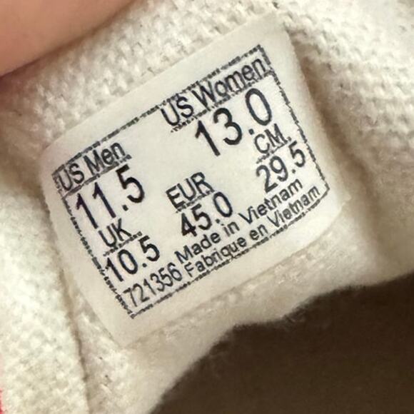 Vans Red Canvas Lace Up Sneakers Men’s 11.5 / Women’s 13 Classic Skate Shoes - Picture 7 of 8